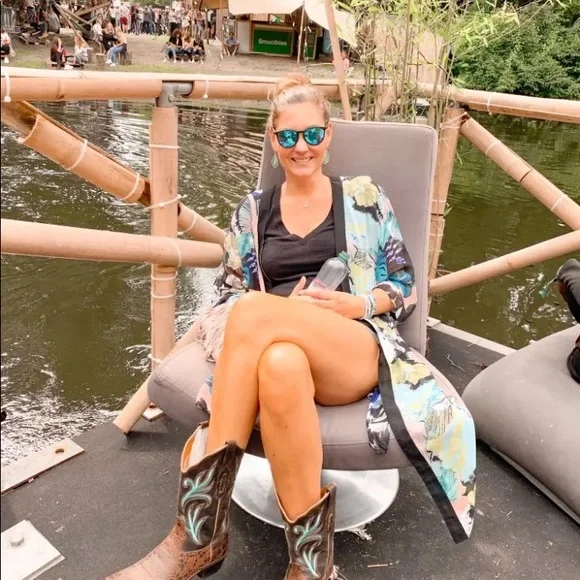 “The Mae” Boho Sheer Palm Print Kimono Cover Up Sz ‘XL’! - Picture 3 of 7